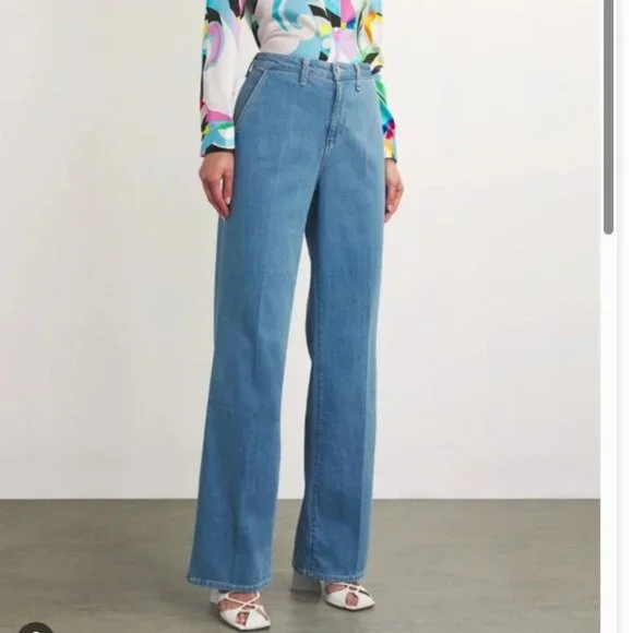 L'Agence Weston Wide Leg Jeans in Alis. Size 26